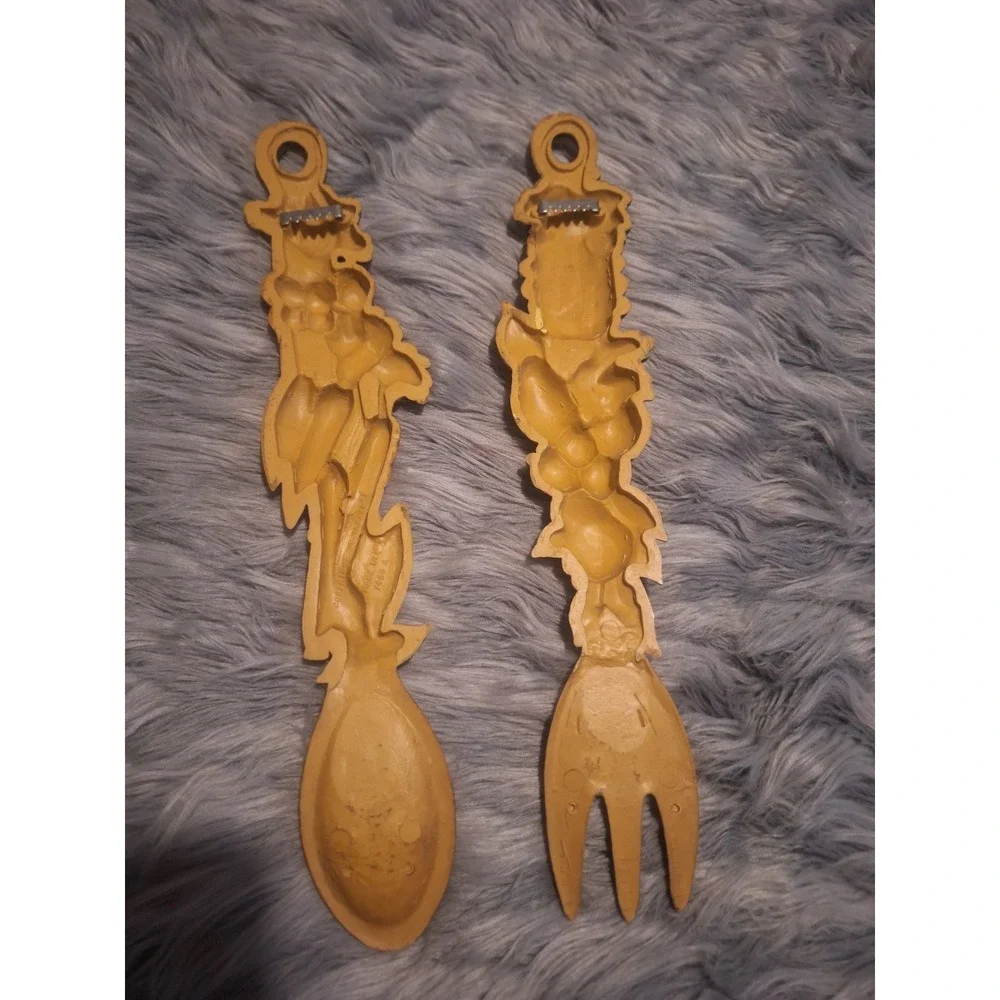 Vintage mcm Fork and Spoon wall hangings
